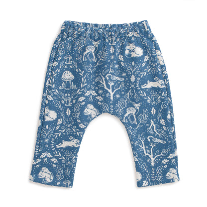 Harem Pants - Animal Tapestry Blue