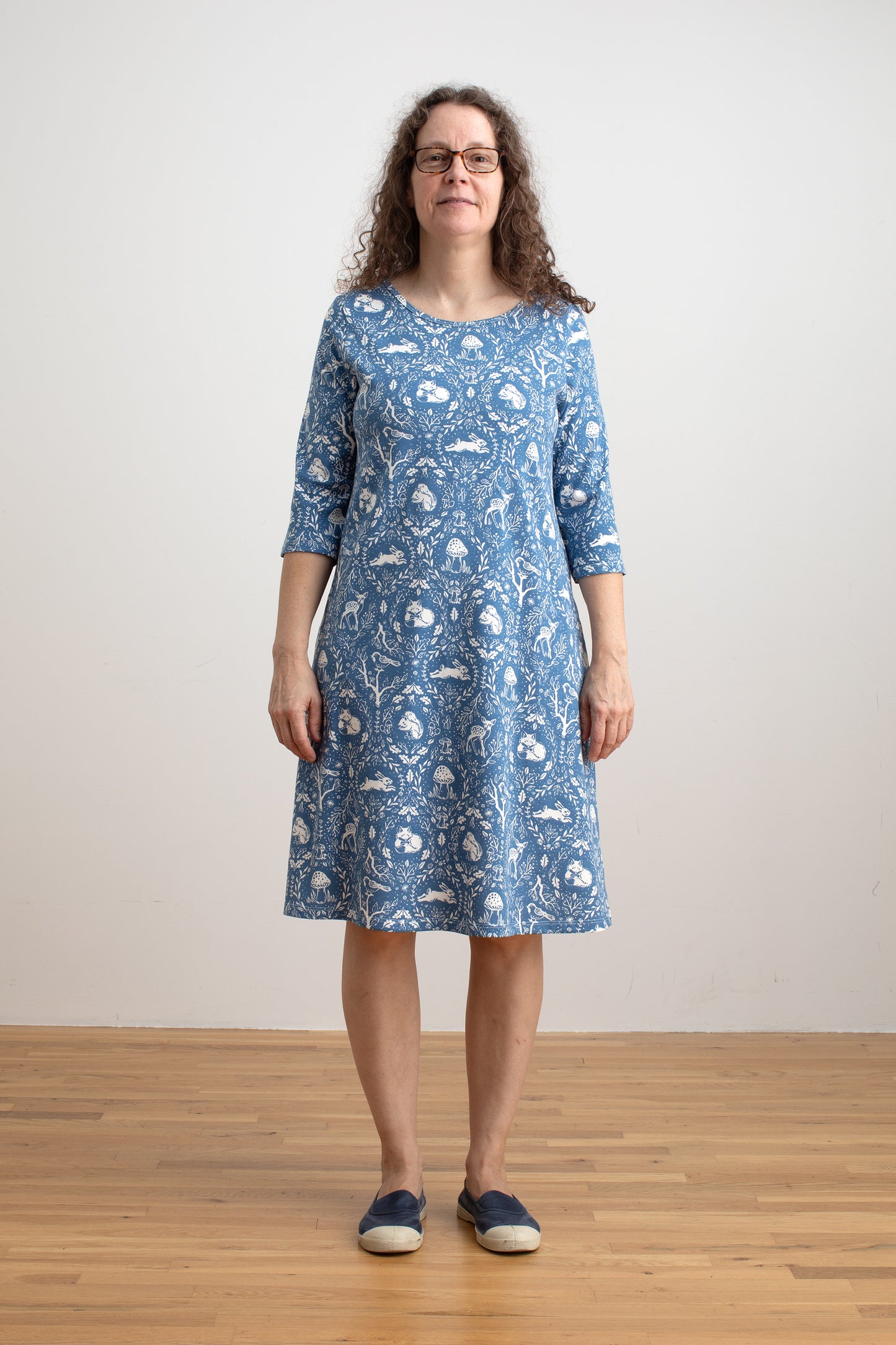 Helsinki Dress - Animal Tapestry Blue