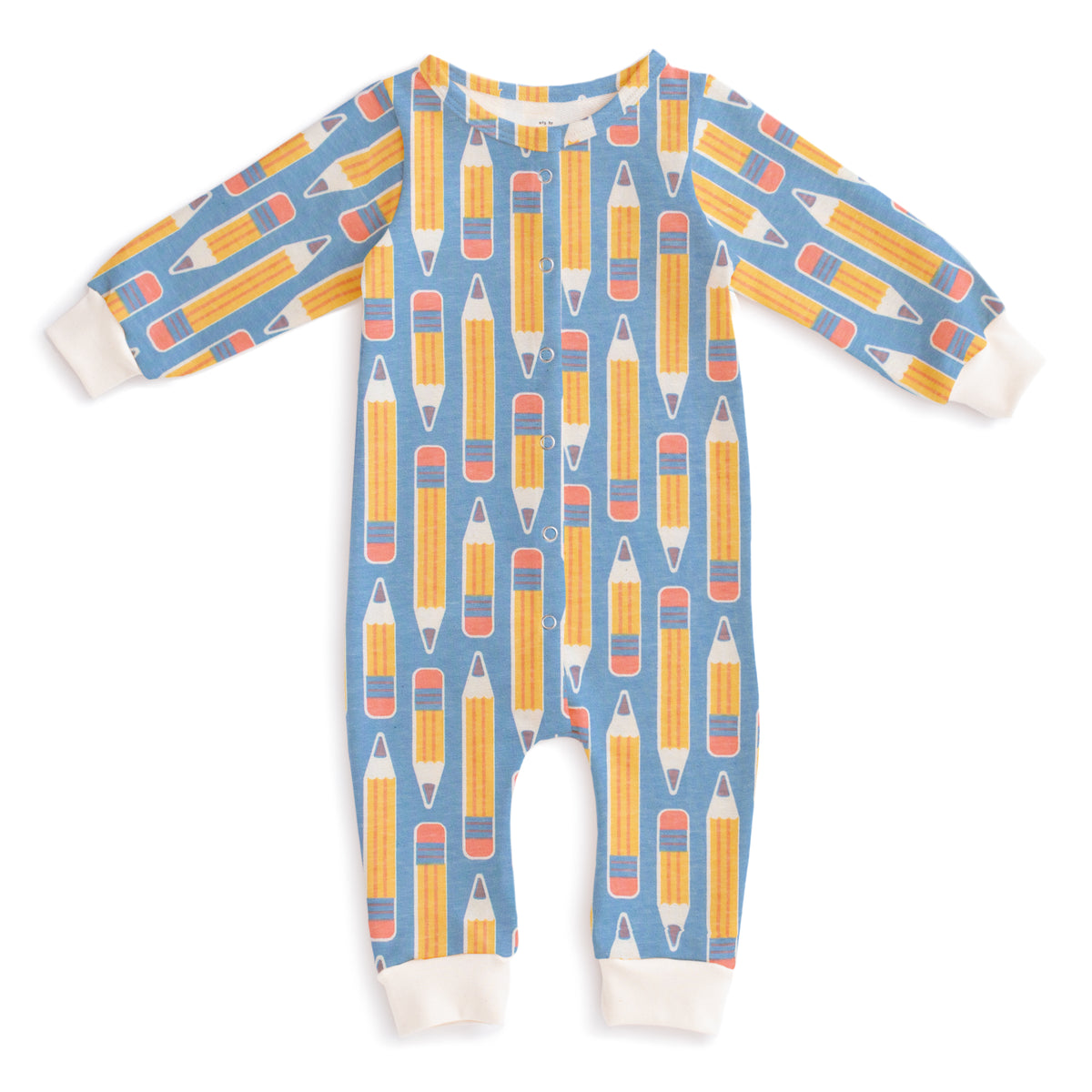 French Terry Jumpsuit - Pencils Blue