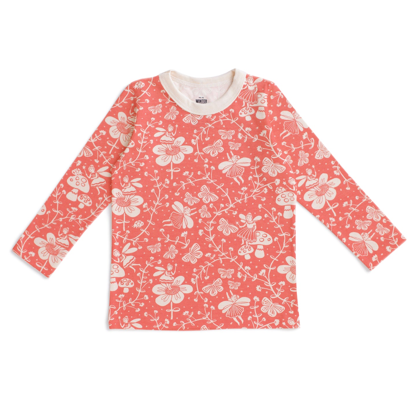 Long-Sleeve Tee - Fairies Coral