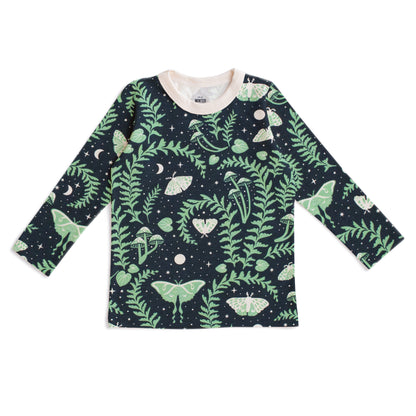 Long-Sleeve Tee - Luna Moths Night Sky