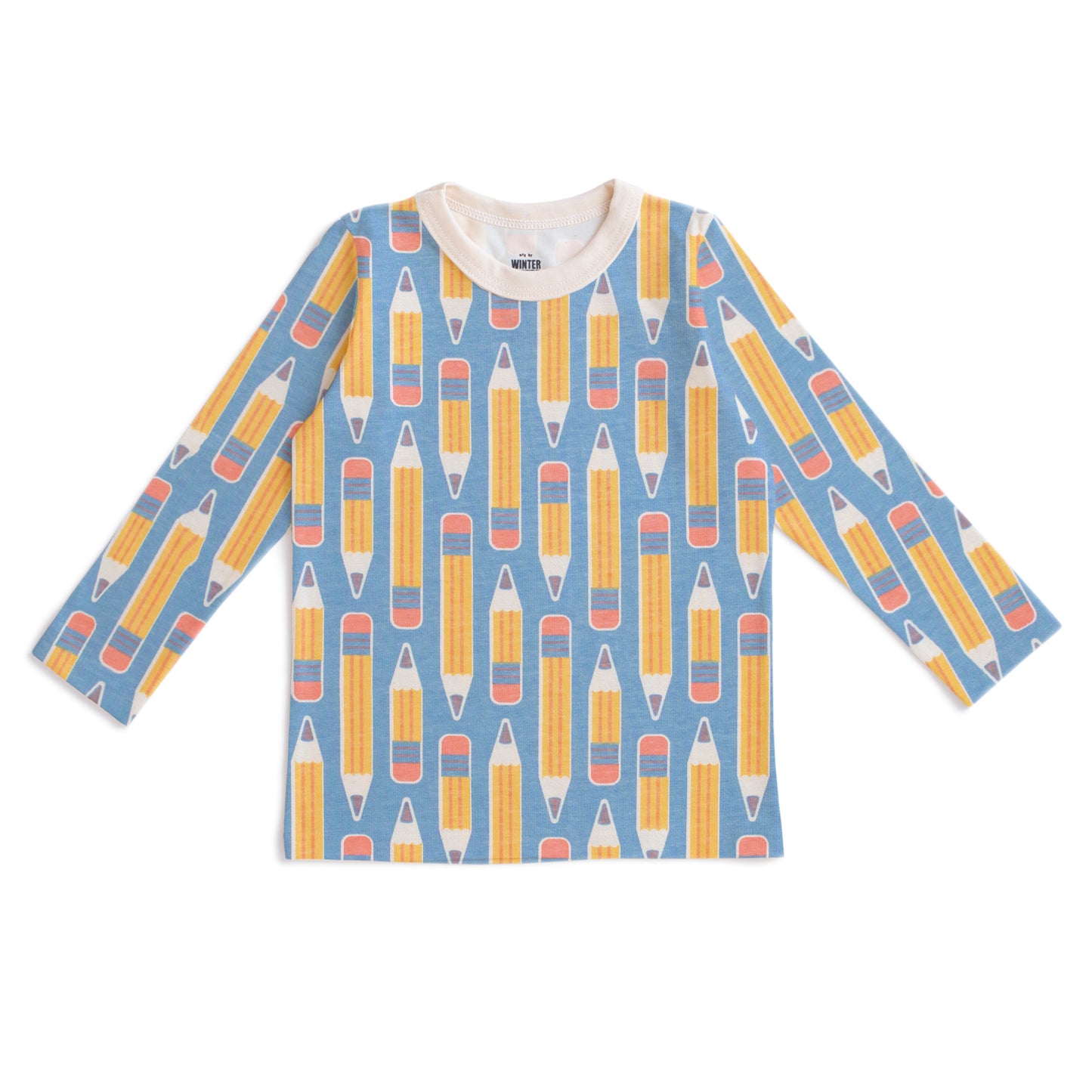 Long-Sleeve Tee - Pencils Blue