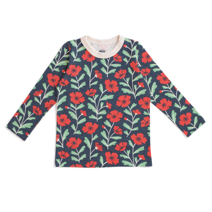Long-Sleeve Tee - Poppies Navy