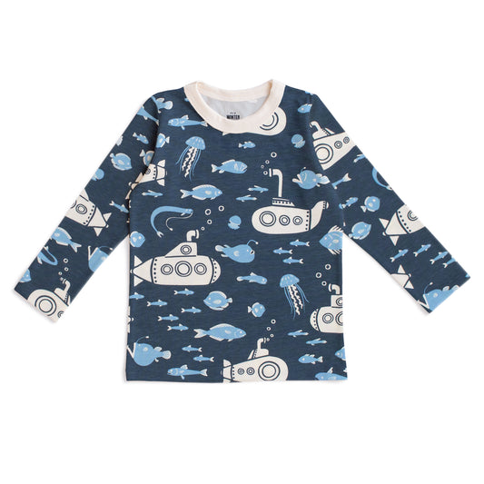 Long-Sleeve Tee - Submarines Navy & Blue