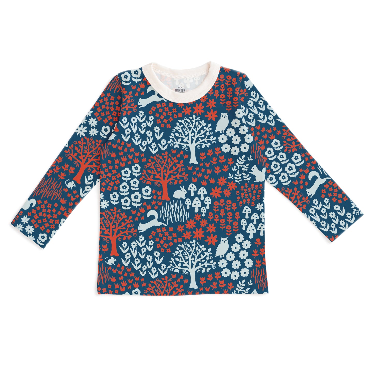 Long-Sleeve Tee - Woodland Blue & Red