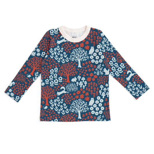 Long-Sleeve Tee - Woodland Blue & Red