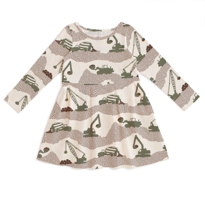 Madison Dress - Construction Forest Green