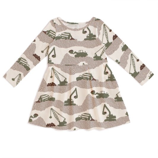 Madison Dress - Construction Forest Green