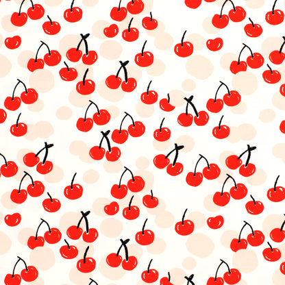 Long-Sleeve Romper - Cherries Red