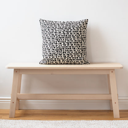 Belgian Linen Pillow Case - Corrugated Charcoal