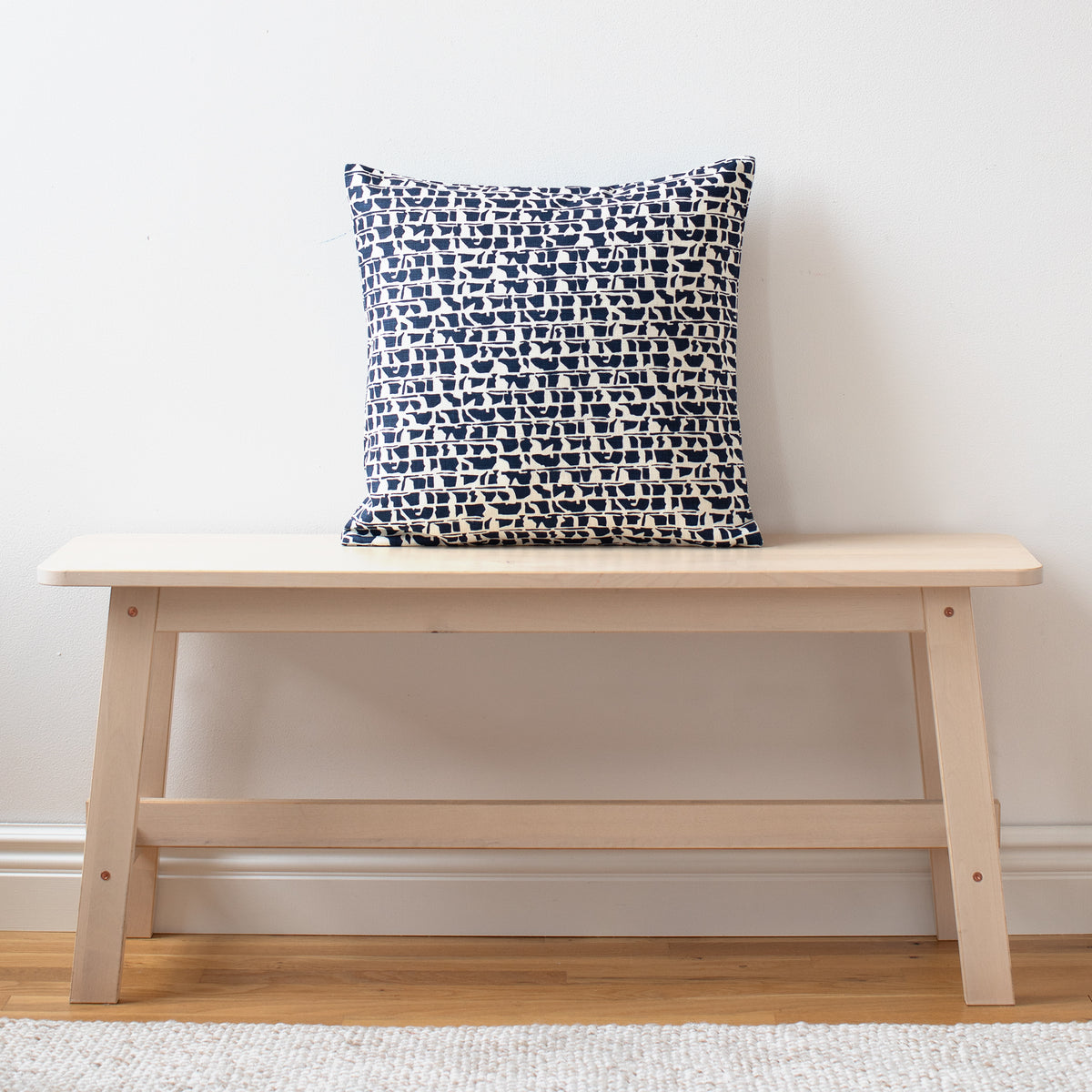 Belgian Linen Pillow Case - Corrugated Navy