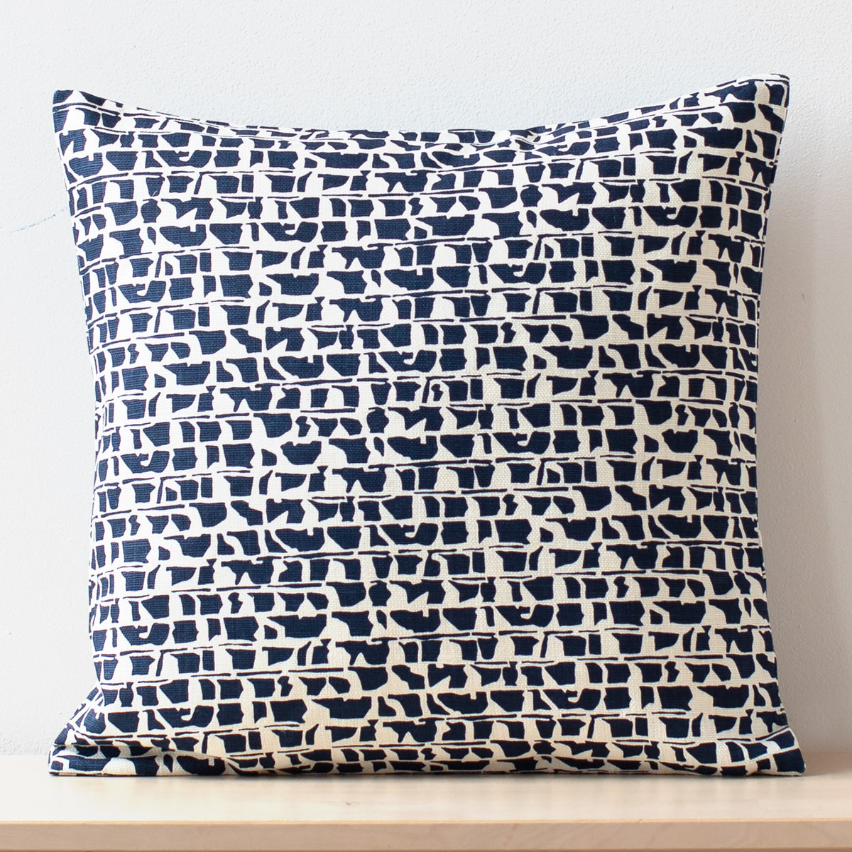 Belgian Linen Pillow Case - Corrugated Navy