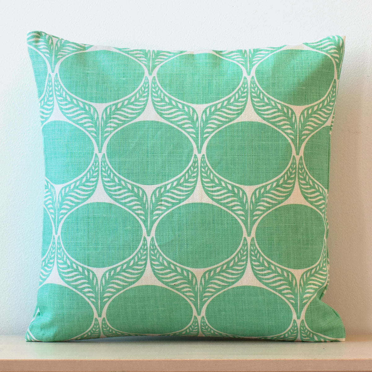 Belgian Linen Pillow Case - June Leaf Mint
