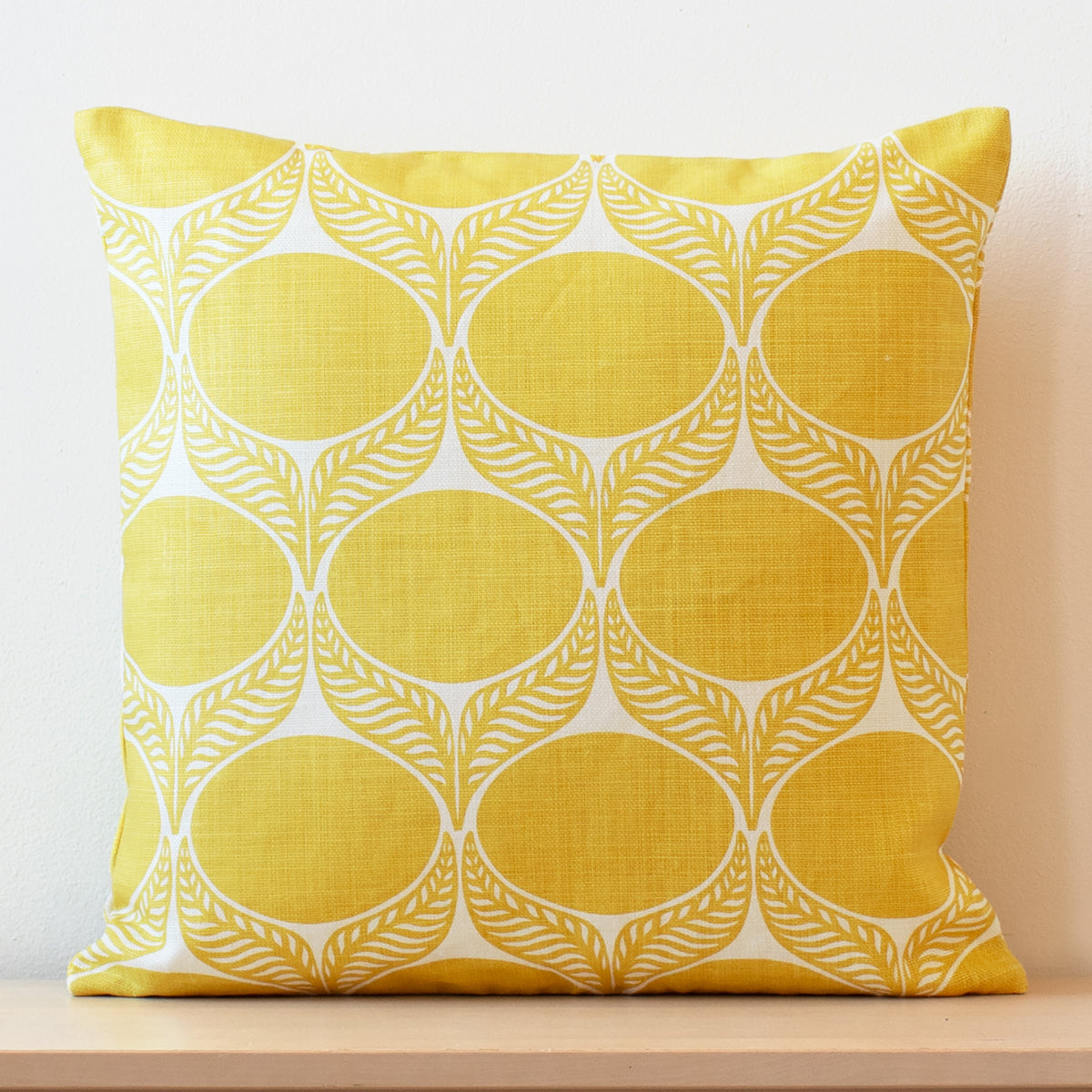Belgian Linen Pillow Case - June Leaf Yellow