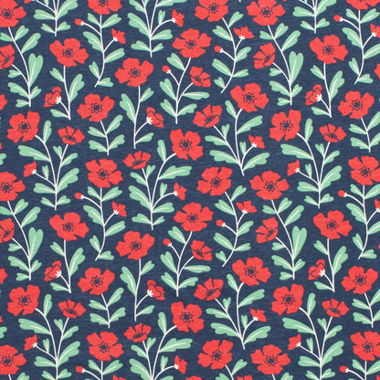 Long-Sleeve Tee - Poppies Navy