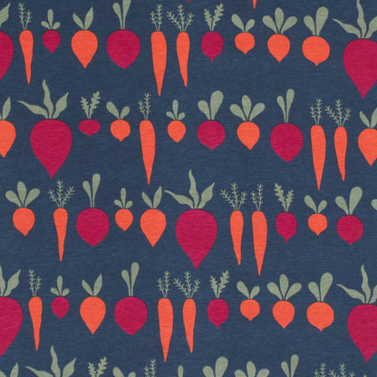 Kids Pajama Set - Root Vegetables Night Sky