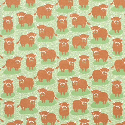 Short-Sleeve Tee - Highland Cows Green