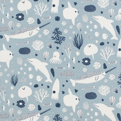 Iris Baby Tunic - Sea Creatures Pale Blue & Navy