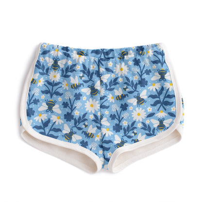 French Terry Shorts - Bees Blue