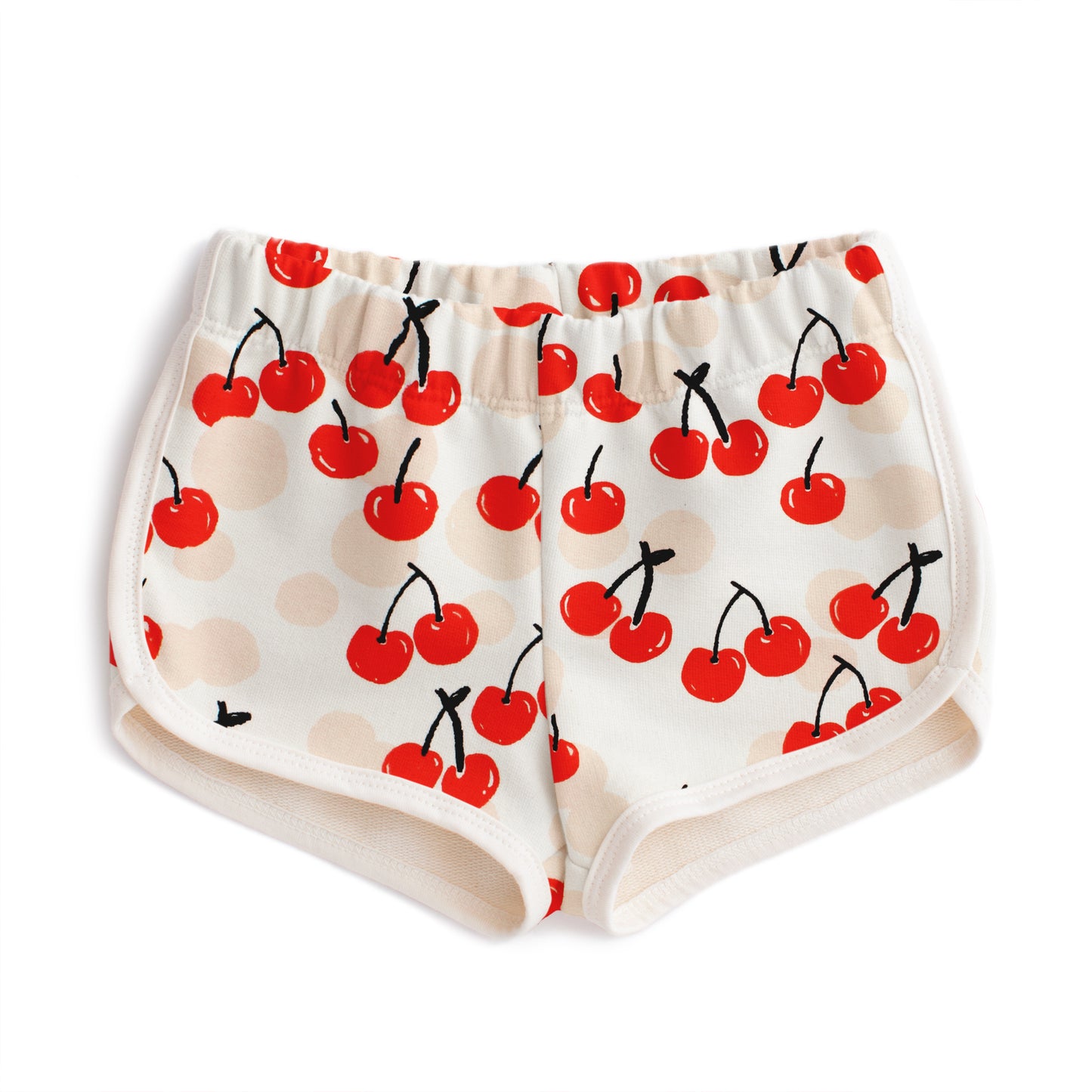 French Terry Shorts - Cherries Red