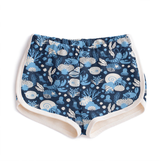 French Terry Shorts - Ocean Life Navy