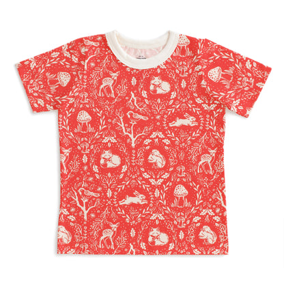 Short-Sleeve Tee - Animal Tapestry Red