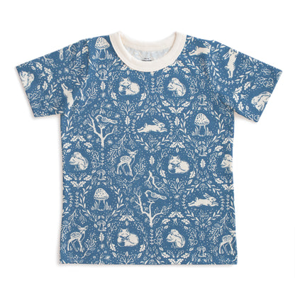 Short-Sleeve Tee - Animal Tapestry Blue