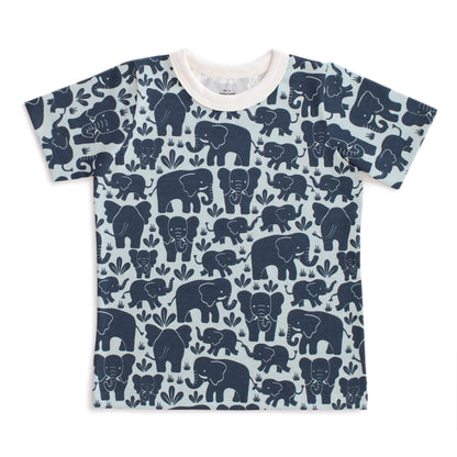 Short-Sleeve Tee - Elephant Herd Navy