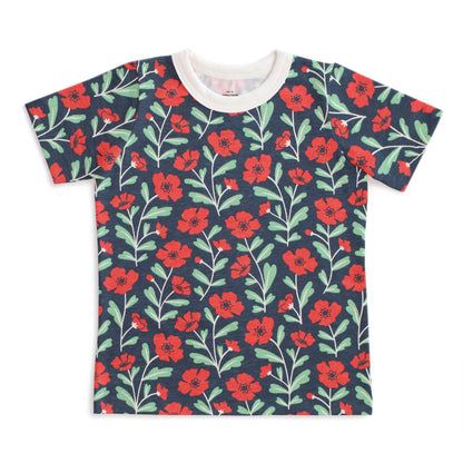 Short-Sleeve Tee - Poppies Navy