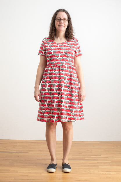 Stockholm Dress - Firetrucks Red