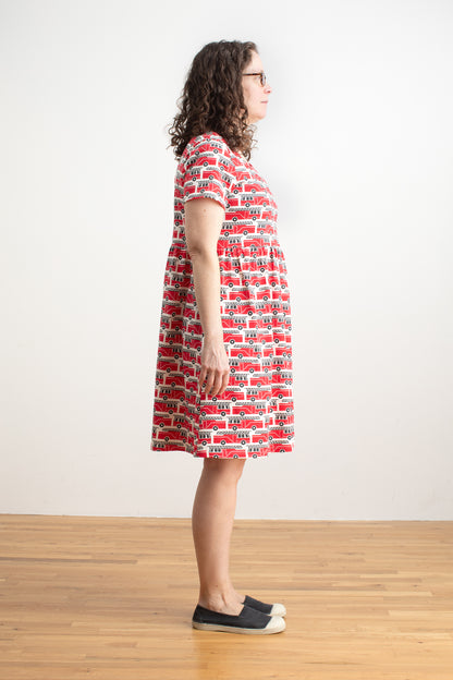 Stockholm Dress - Firetrucks Red
