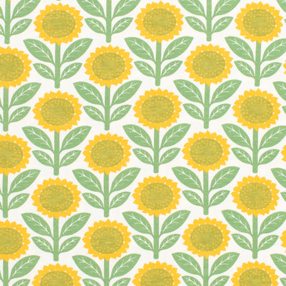 Footed Romper - Sunflowers Green