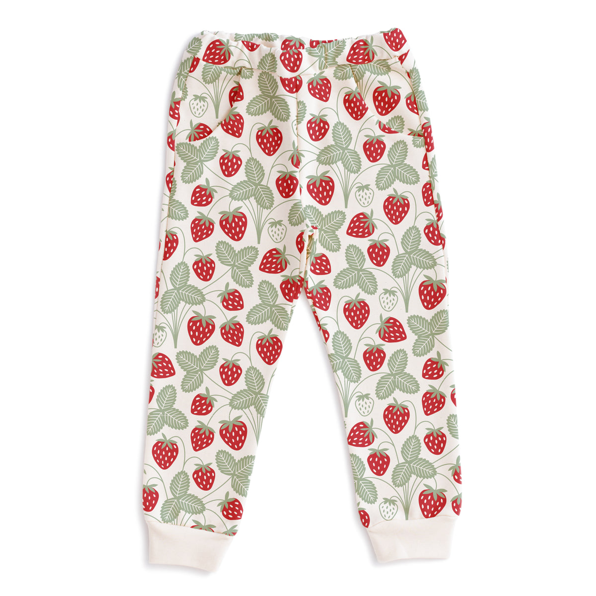 Sweatpants - Strawberries Red & Green