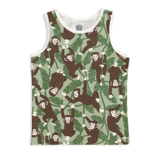 Tank Top - Chimpanzees Green