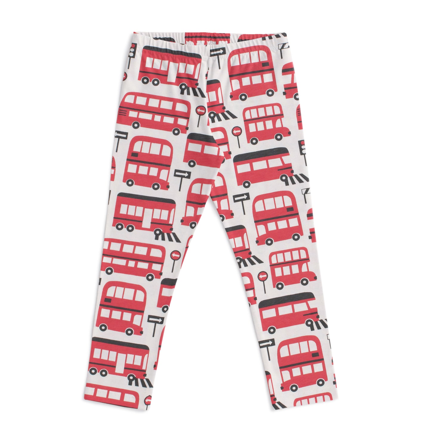 Leggings - Double Decker Buses Red