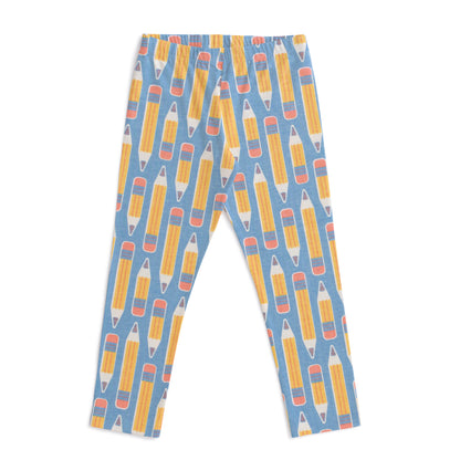 Leggings - Pencils Blue