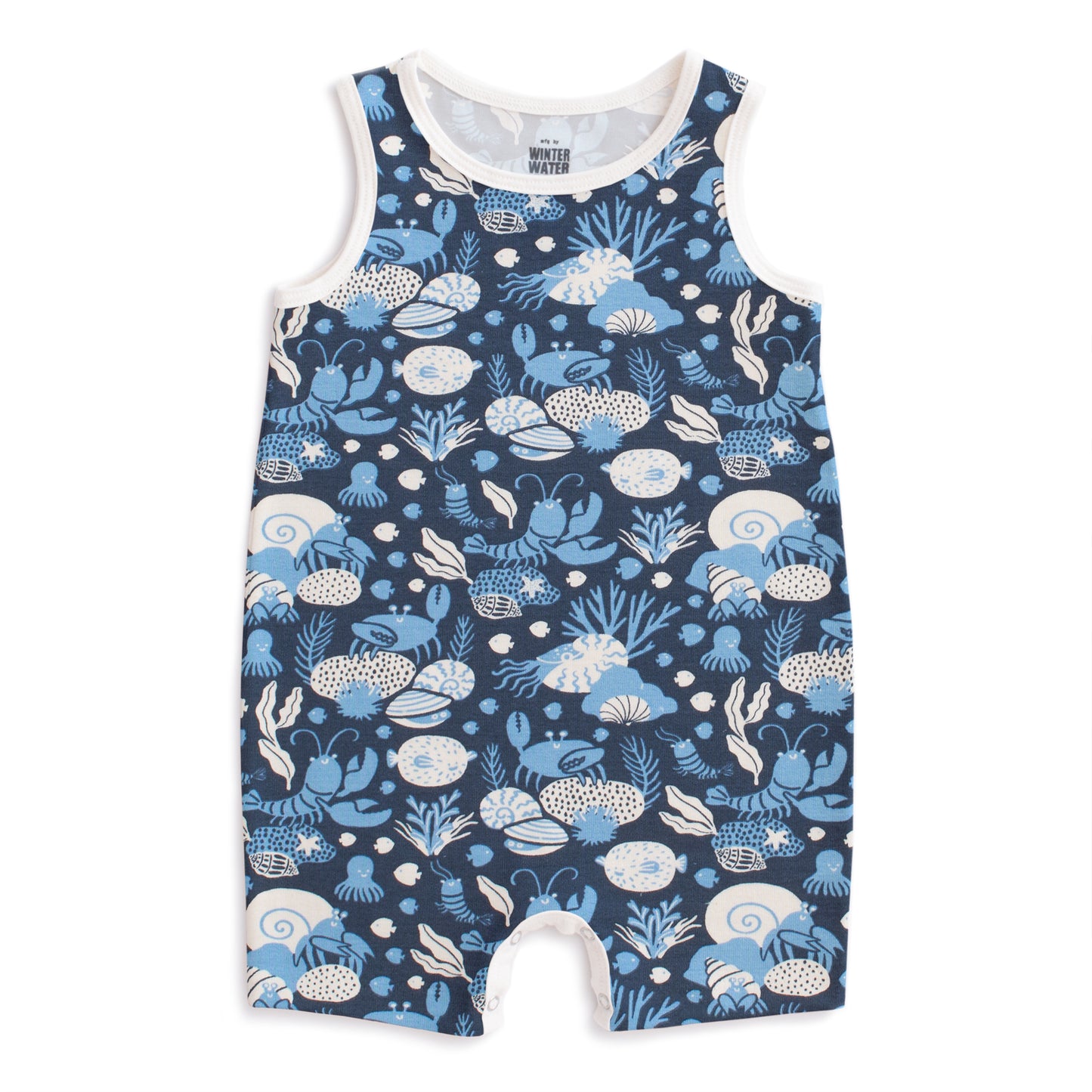 Tank Top Romper - Ocean Life Navy