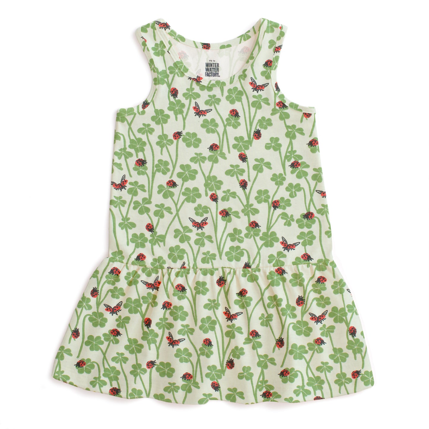 Valencia Dress - Clover & Ladybugs Green