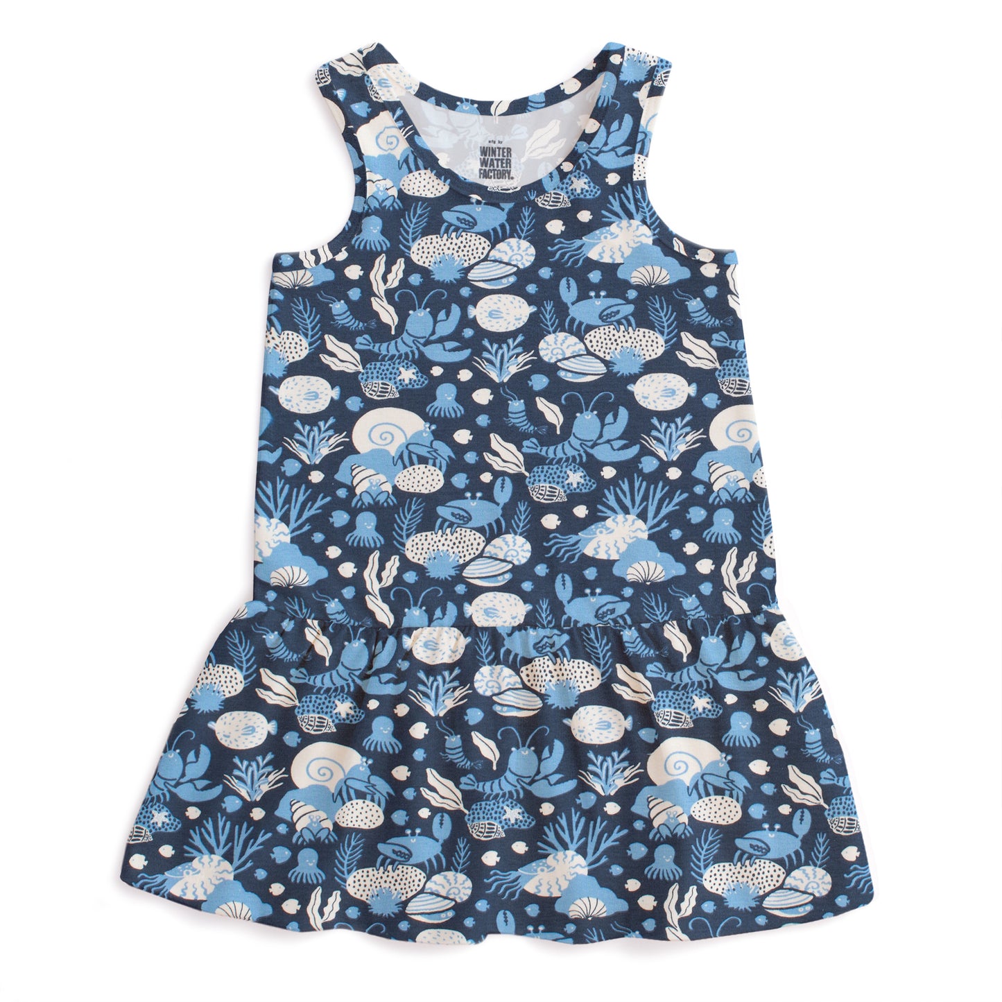 Valencia Dress - Ocean Life Navy