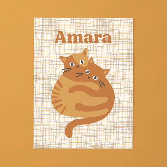 Customized Wall Art - Cat Friends
