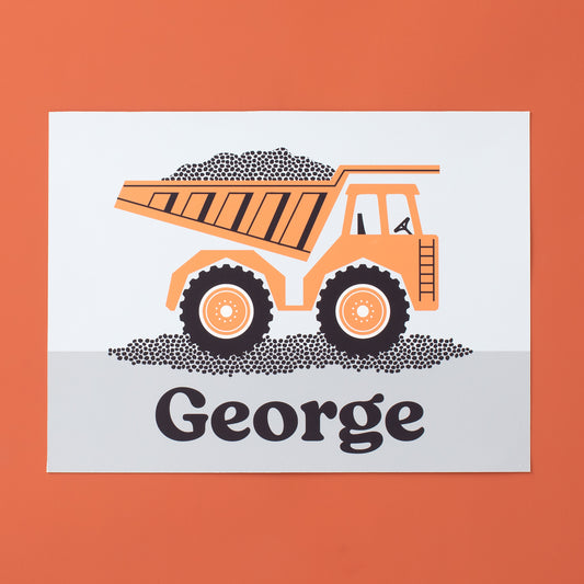 Customized Wall Art - Dump Truck