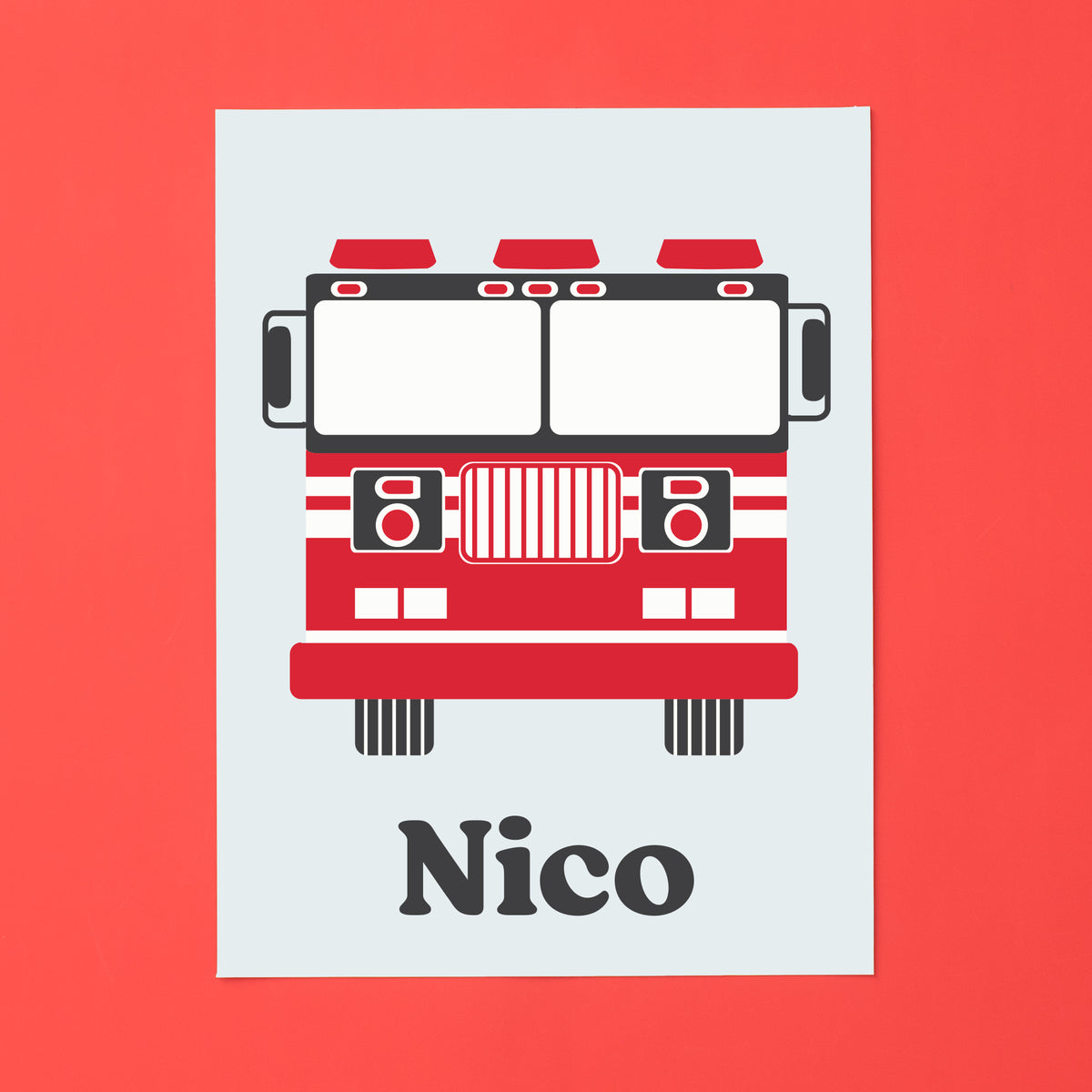 Customized Wall Art - Firetruck
