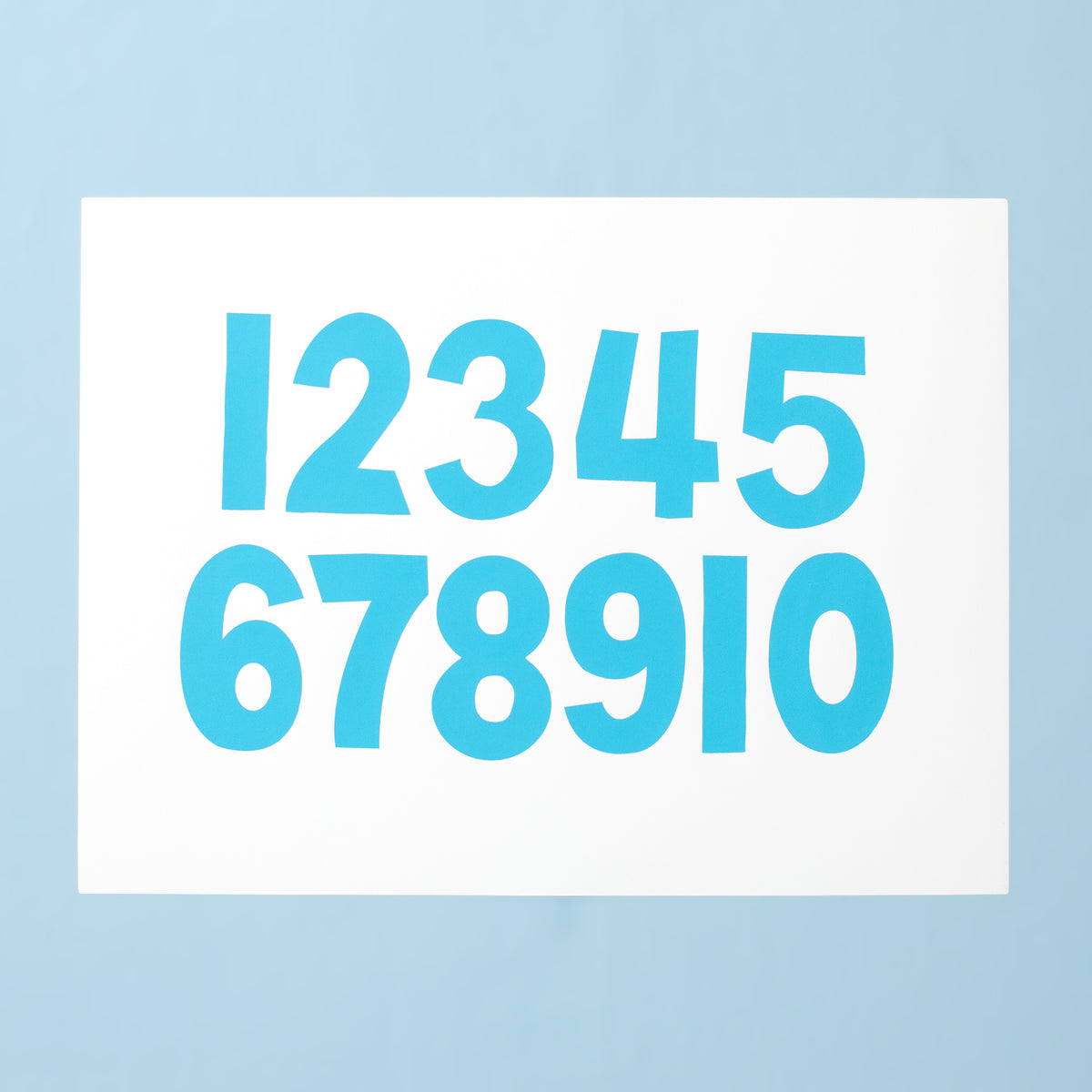 Archival Hand Printed Wall Art - Numbers