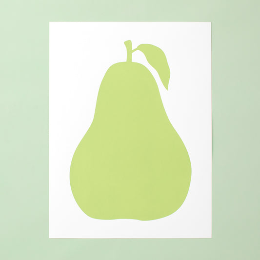 Archival Hand Printed Wall Art - Pear