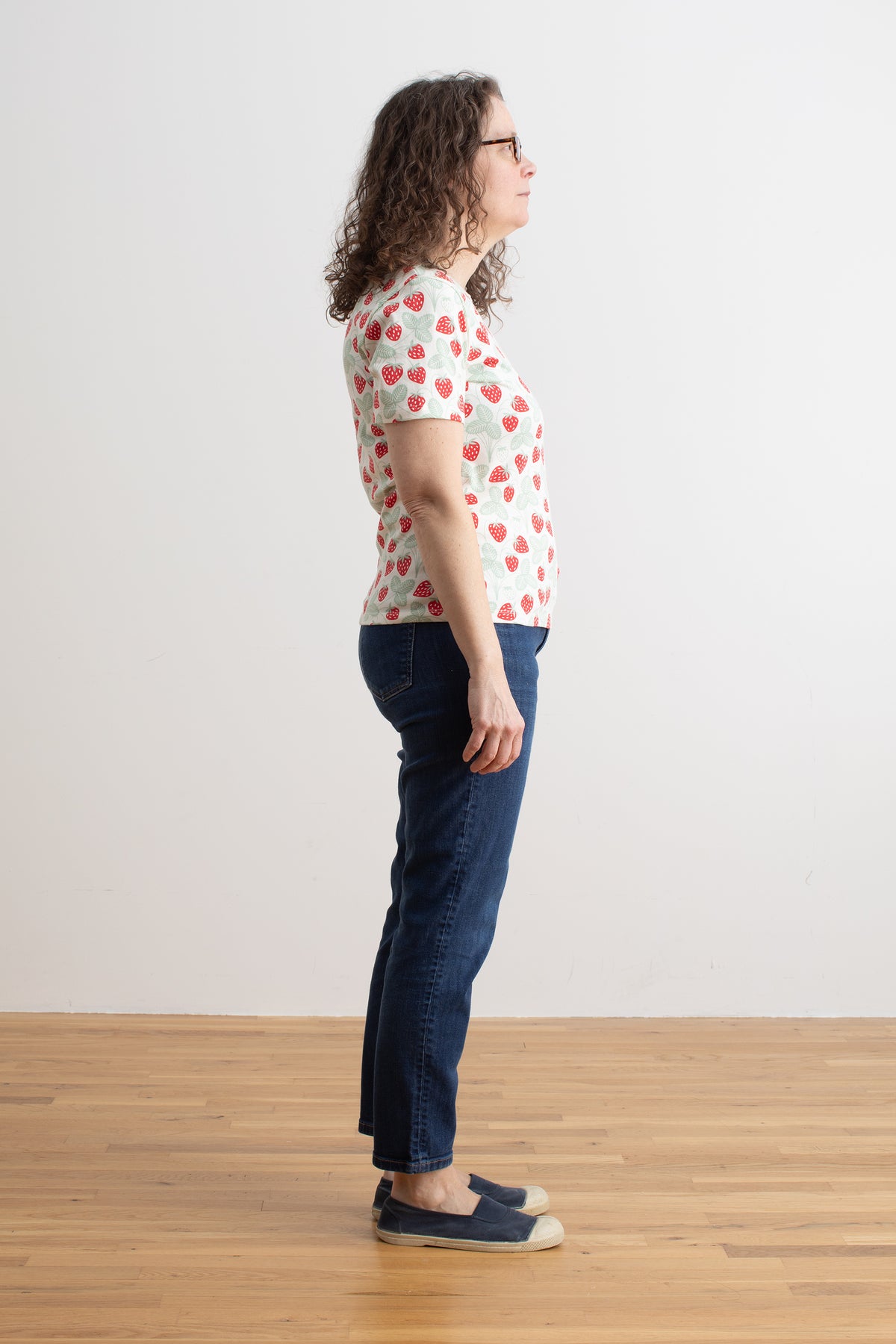 Austin Top - Strawberries Red & Green