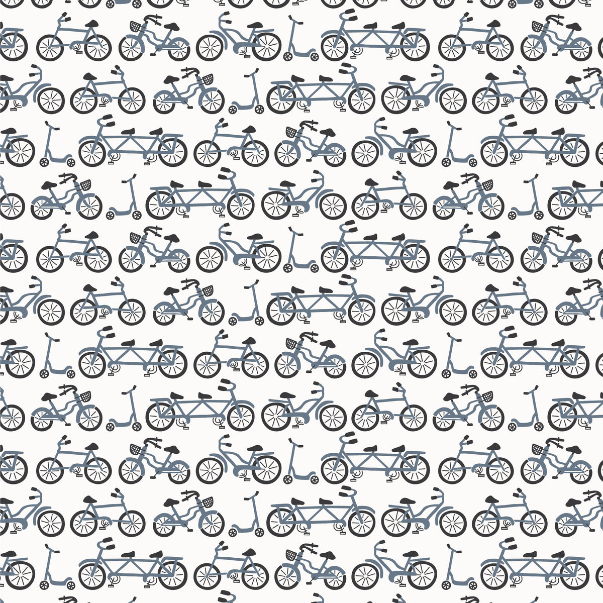 Fitted Crib Sheet - Bikes Slate Blue
