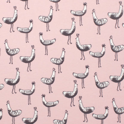 Short-Sleeve Lap Tee - Bird Parade Pink