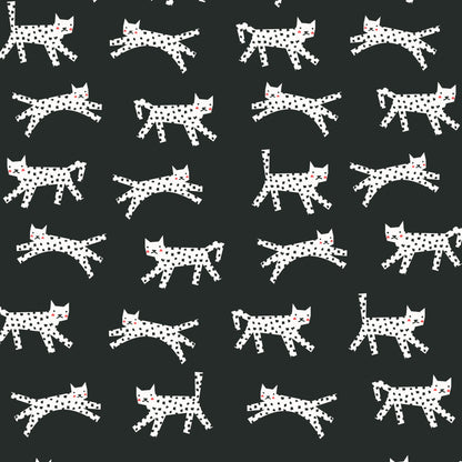 Long-Sleeve Lap Tee - Cats Black