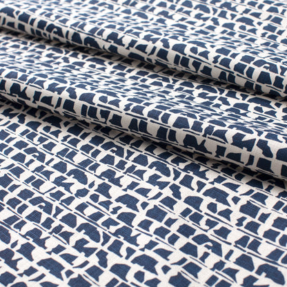 Belgian Linen Pillow Case - Corrugated Navy