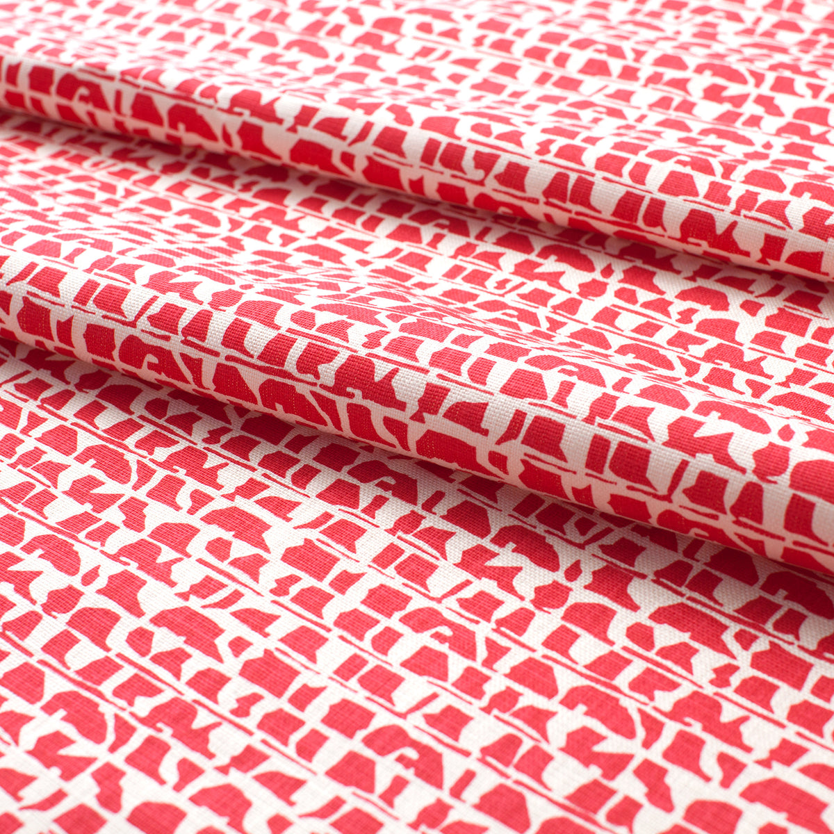 Belgian Linen Pillow Case - Corrugated Red